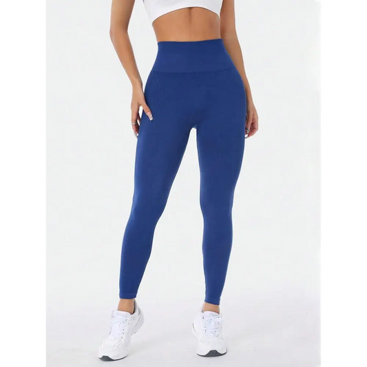 High Waist Active Leggings - Royal Blue / S - CynthiaMonica CM