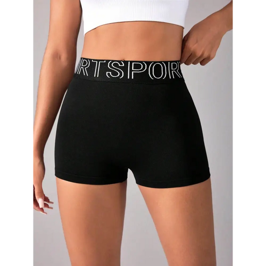 High Waist Active Shorts - Black / S - CynthiaMonica CM