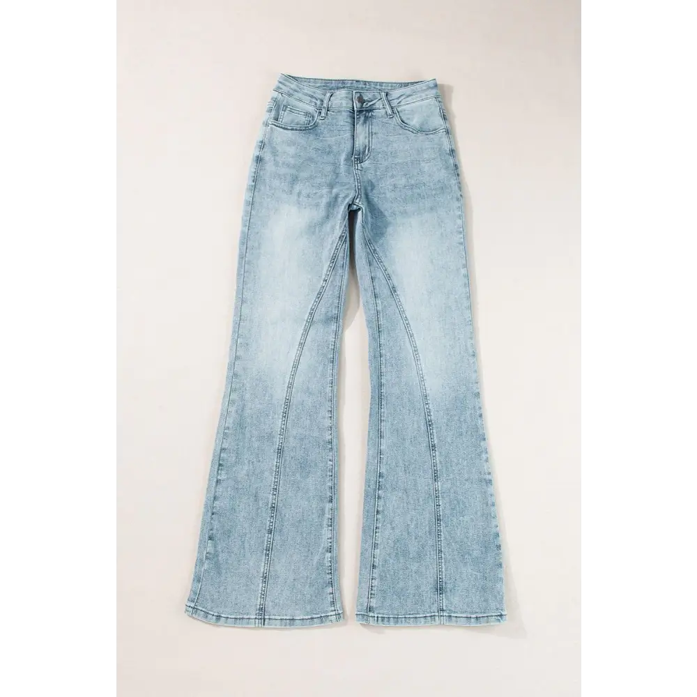 Trendy High Waist Bootcut Jeans with Original Tags and Pockets