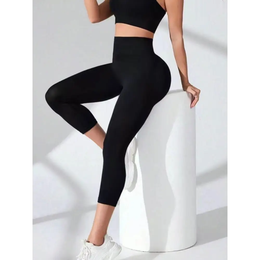 High Waist Cropped Active Leggings