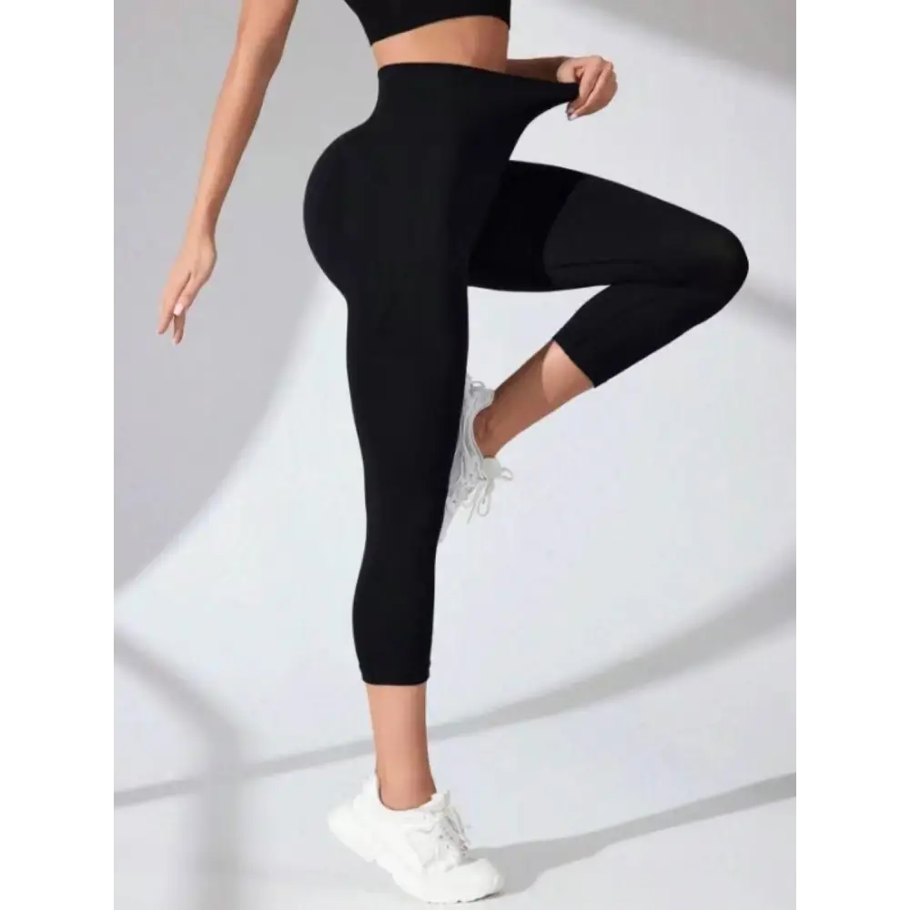 High Waist Cropped Active Leggings