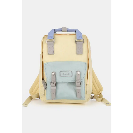 Himawari Contrast Water and Scratch-Resistant Nylon Backpack Bag - CM Fashion