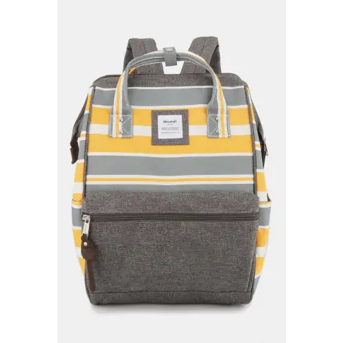 Striped Nylon Backpack