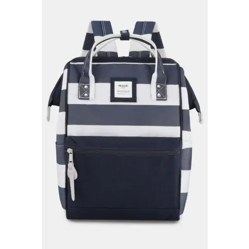 Striped Nylon Backpack