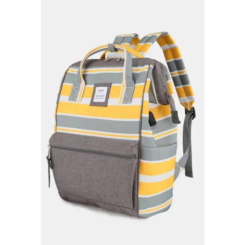 Striped Nylon Backpack