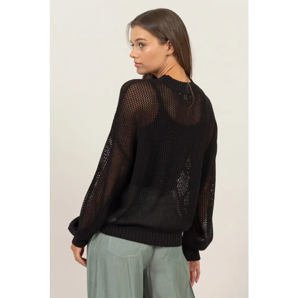 HYFVE Star Pattern Openwork Knit Cover Up