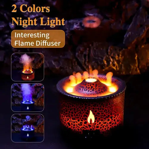 Ignite Your Space with the Volcano Flame Aroma Diffuser 