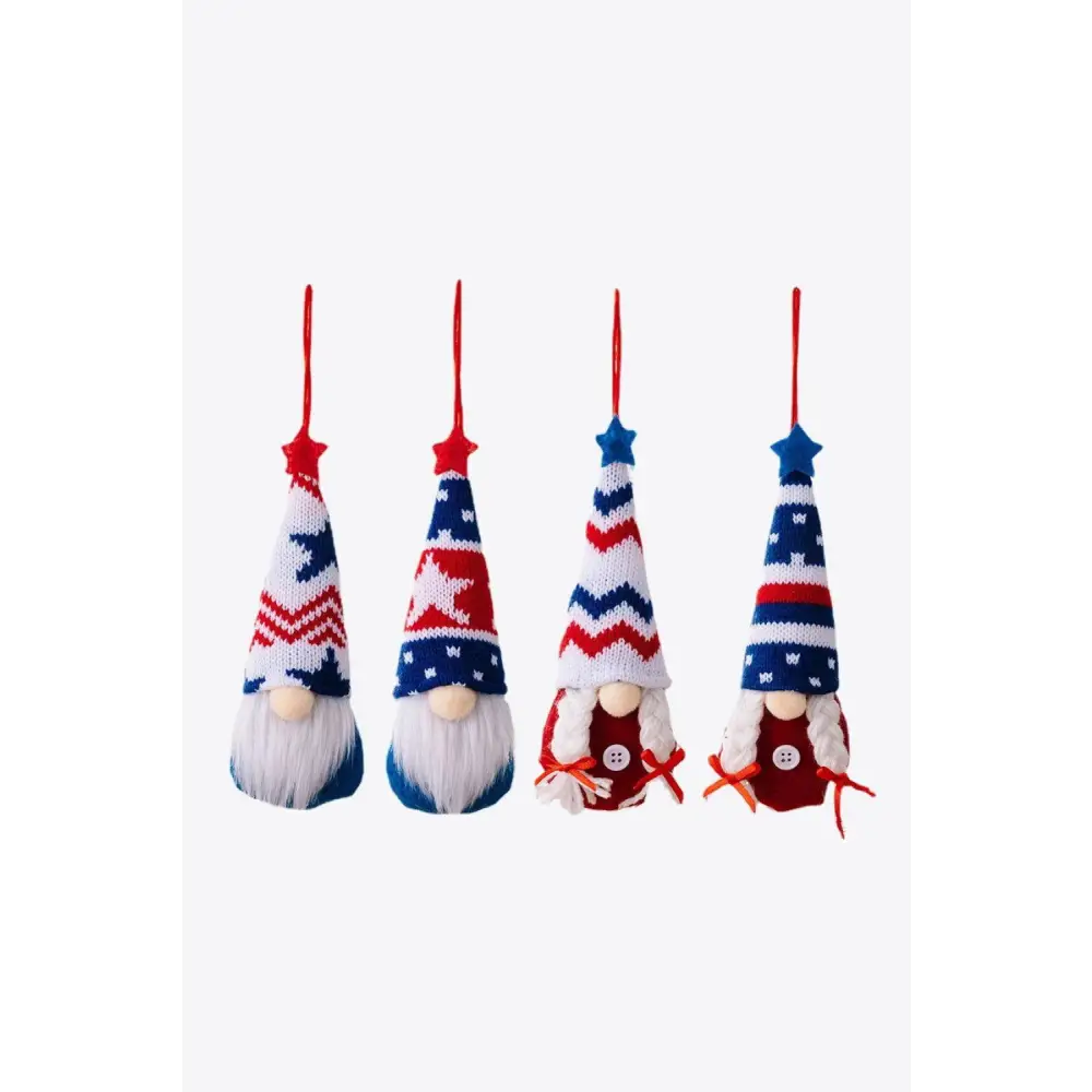 Independence Day Knit Hanging Gnomes