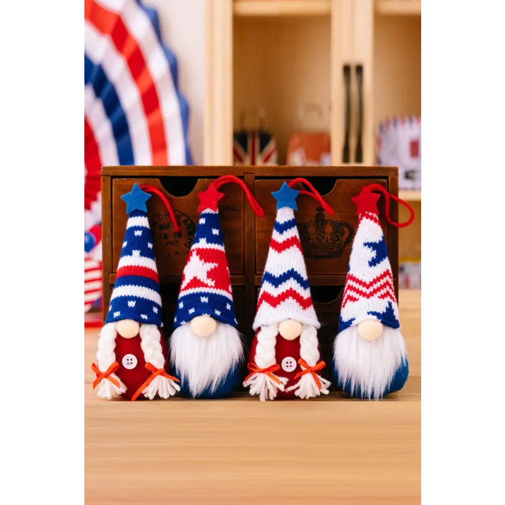 Independence Day Knit Hanging Gnomes