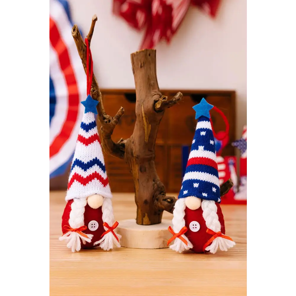 Independence Day Knit Hanging Gnomes