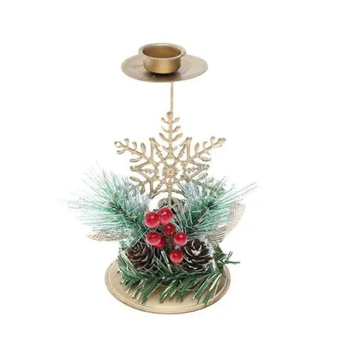 Iron Christmas Candlesticks