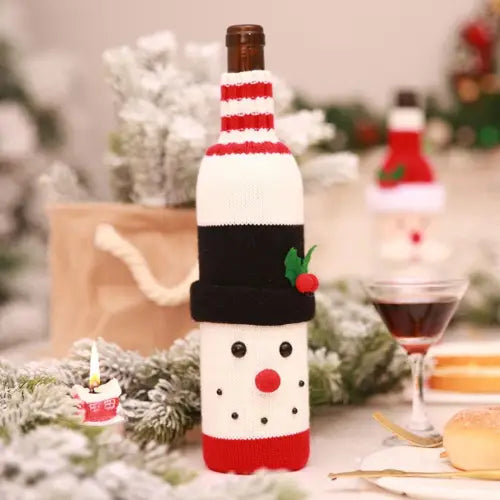 Jolly Christmas Wine Bottle Covers Dress Up Your Holiday Spirits