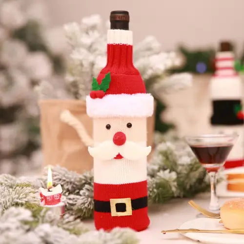 Jolly Christmas Wine Bottle Covers Dress Up Your Holiday Spirits