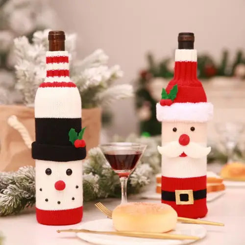 Jolly Christmas Wine Bottle Covers Dress Up Your Holiday Spirits