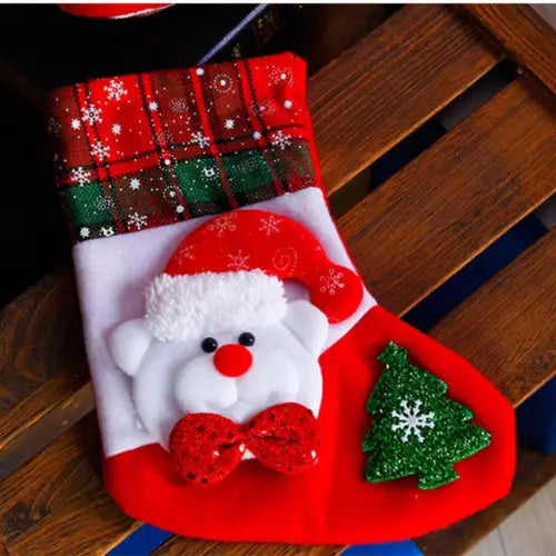 Jolly Santa Christmas Stocking with Original Hanging Widget