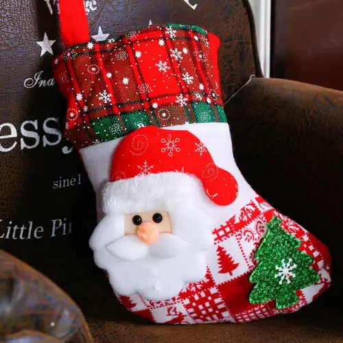 Jolly Santa Christmas Stocking with Original Hanging Widget