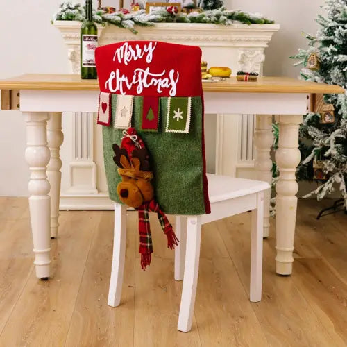 Jolly Snowman Christmas Chair Cover Spreads Merry Cheer