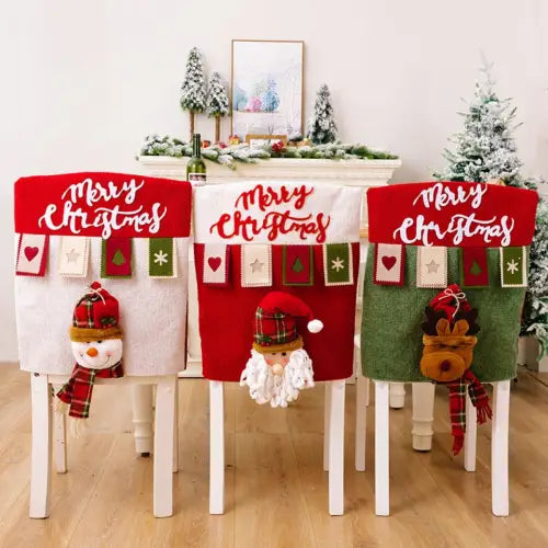 Jolly Snowman Christmas Chair Cover Spreads Merry Cheer