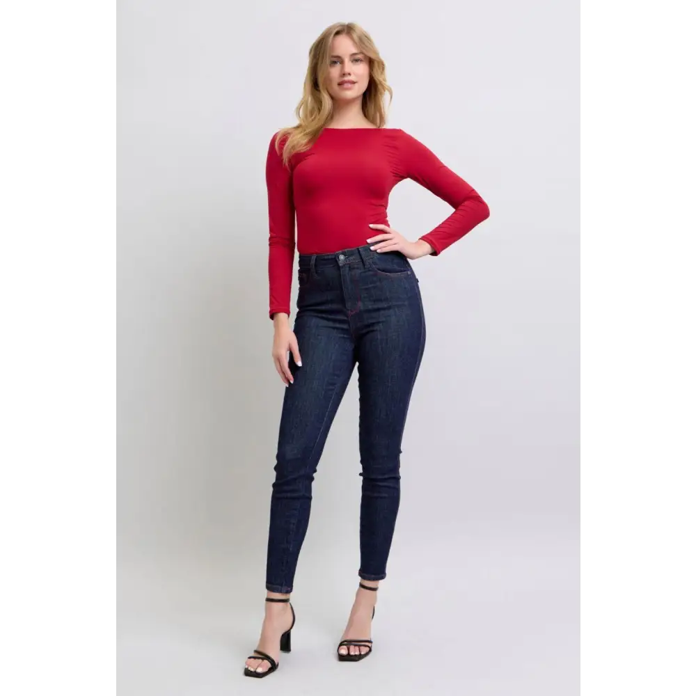 Judy Blue Skinny Jeans with Adorable Heart Shaped Pockets