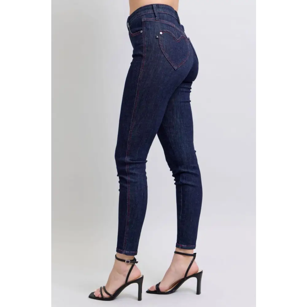 Judy Blue Skinny Jeans with Adorable Heart Shaped Pockets