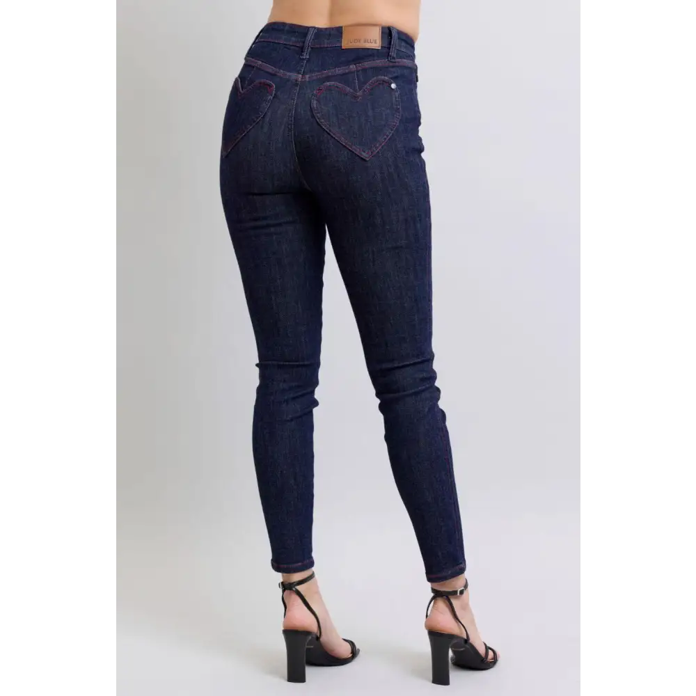 Judy Blue Skinny Jeans with Adorable Heart Shaped Pockets