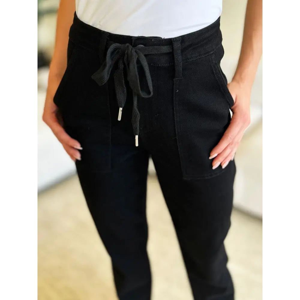 Stylish Judy Blue High Waist Double Roll Cuff Jeans