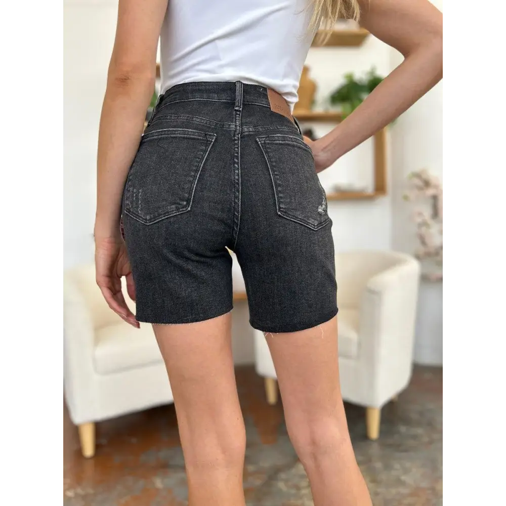 Judy Blue High Waist Rigid Magic Denim Shorts Transform Your Look