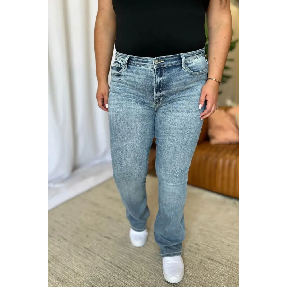 Flattering Judy Blue Medium Rise Bootcut Jeans for Every Body