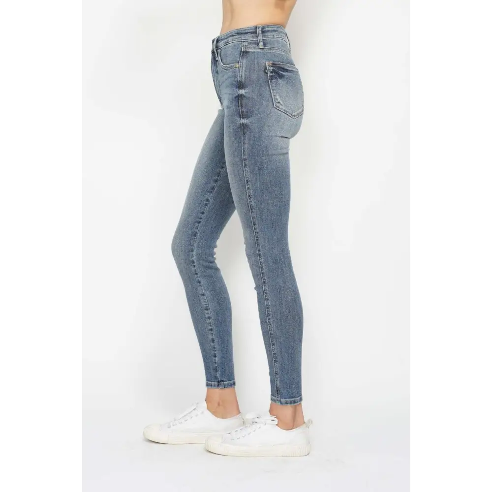 Judy Blue Tummy Control Contrast Wash Skinny Jeans