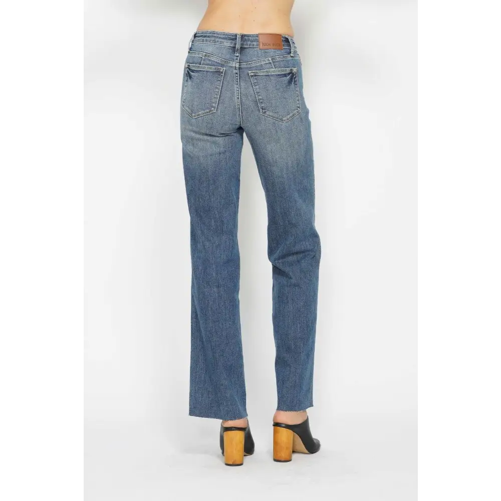 Judy Blue Tummy Control Straight Jeans Sculpt Your Silhouette