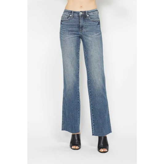 Judy Blue Full Size Tummy Control Straight Jeans - CM Fashion