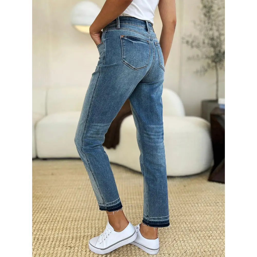 Judy Blue Magic Release Hem Skinny Jeans Redefine Denim Style