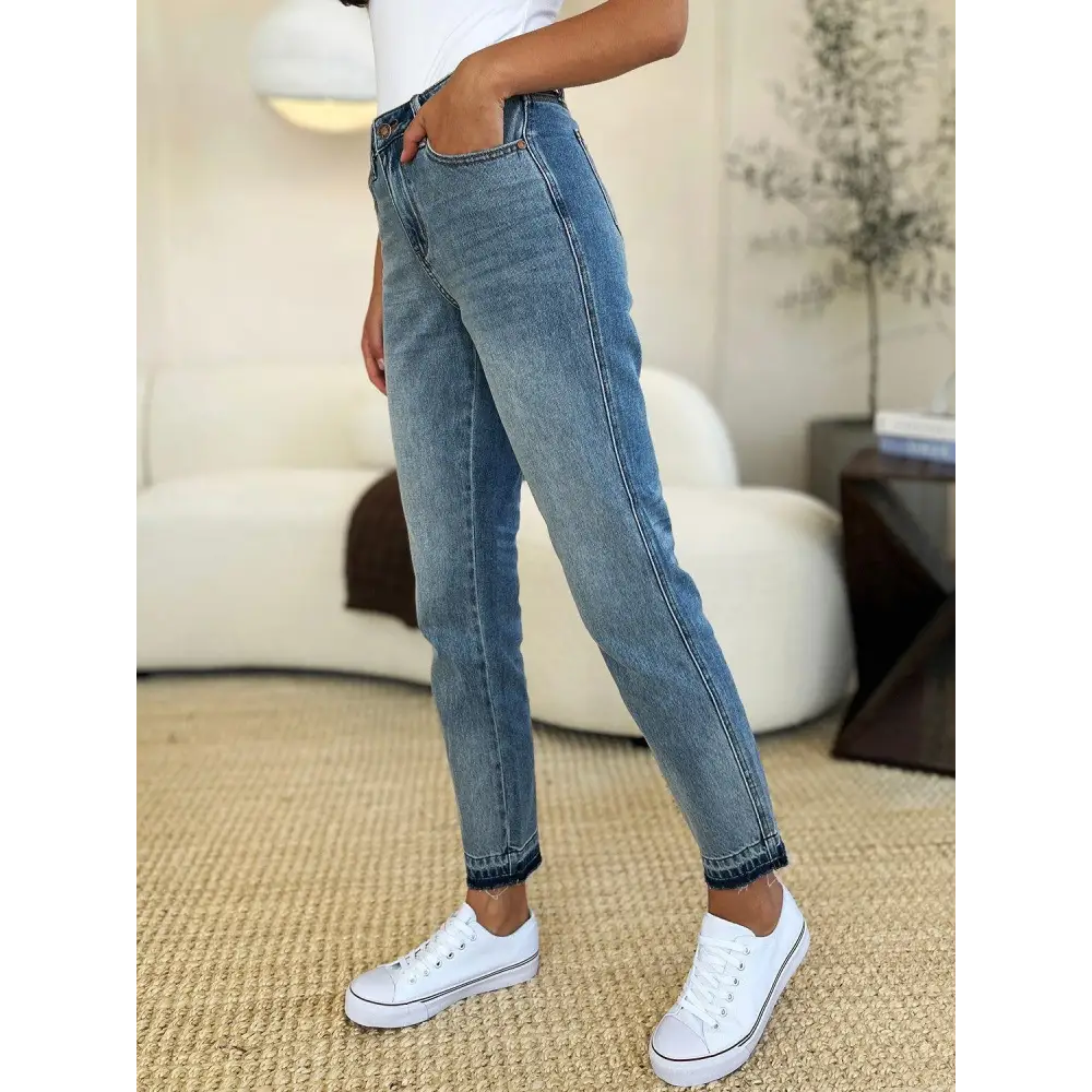 Judy Blue Magic Release Hem Skinny Jeans Redefine Denim Style