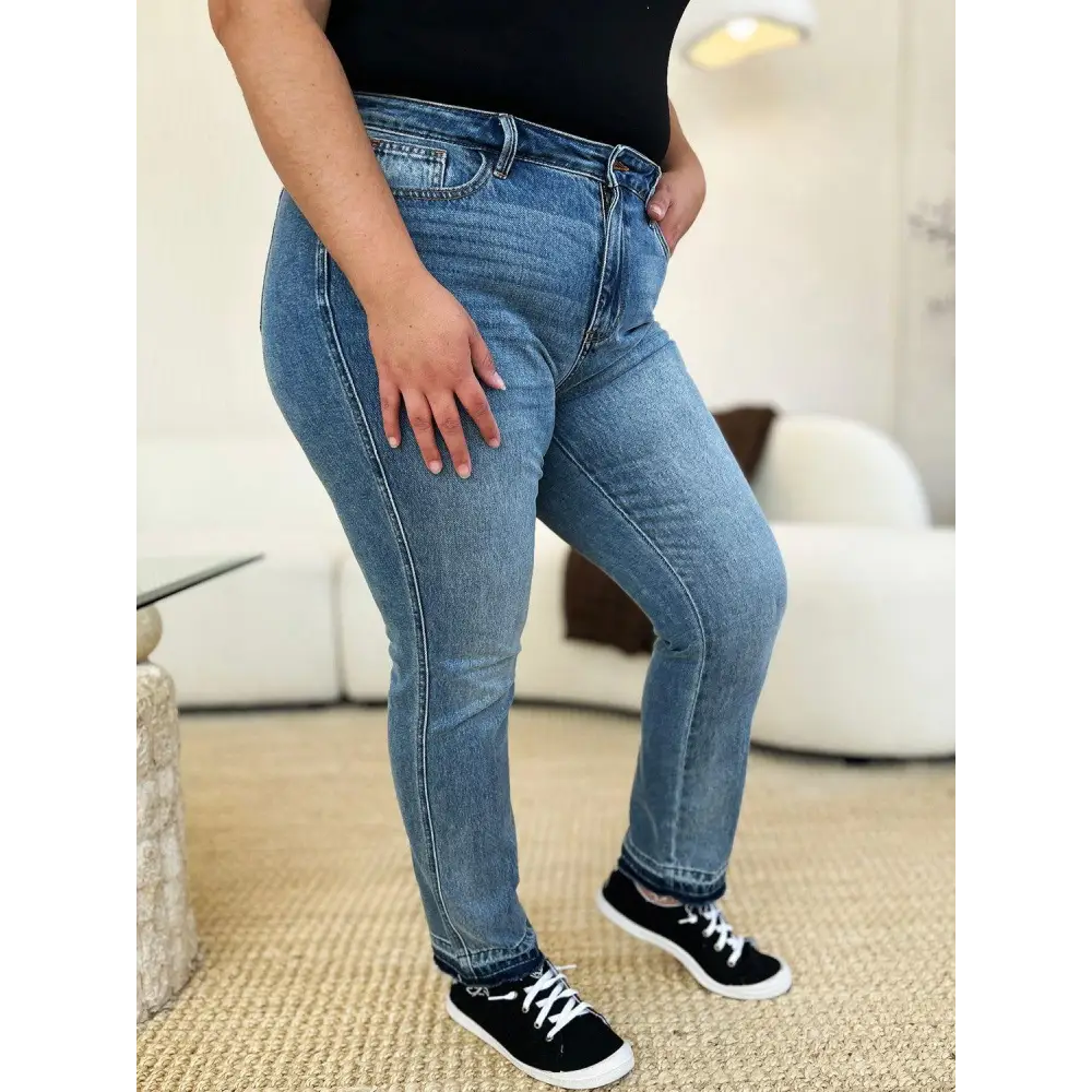 Judy Blue Magic Release Hem Skinny Jeans Redefine Denim Style