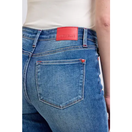 Plaid Straight Leg Jeans