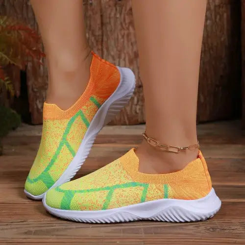 Juno Studio Breathable Mesh Round Toe Slip-On Sneakers