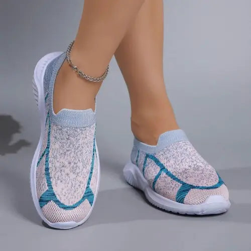 Juno Studio Breathable Mesh Round Toe Slip-On Sneakers