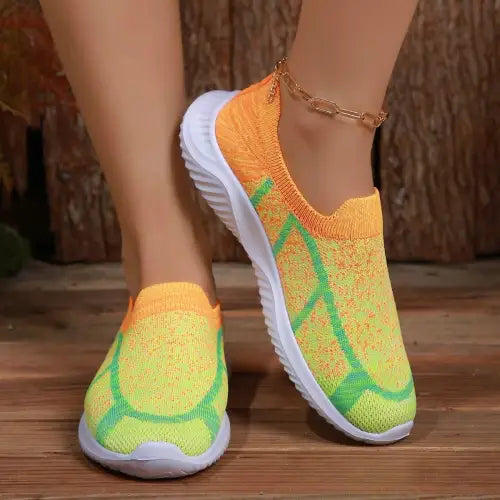 Juno Studio Breathable Mesh Round Toe Slip-On Sneakers