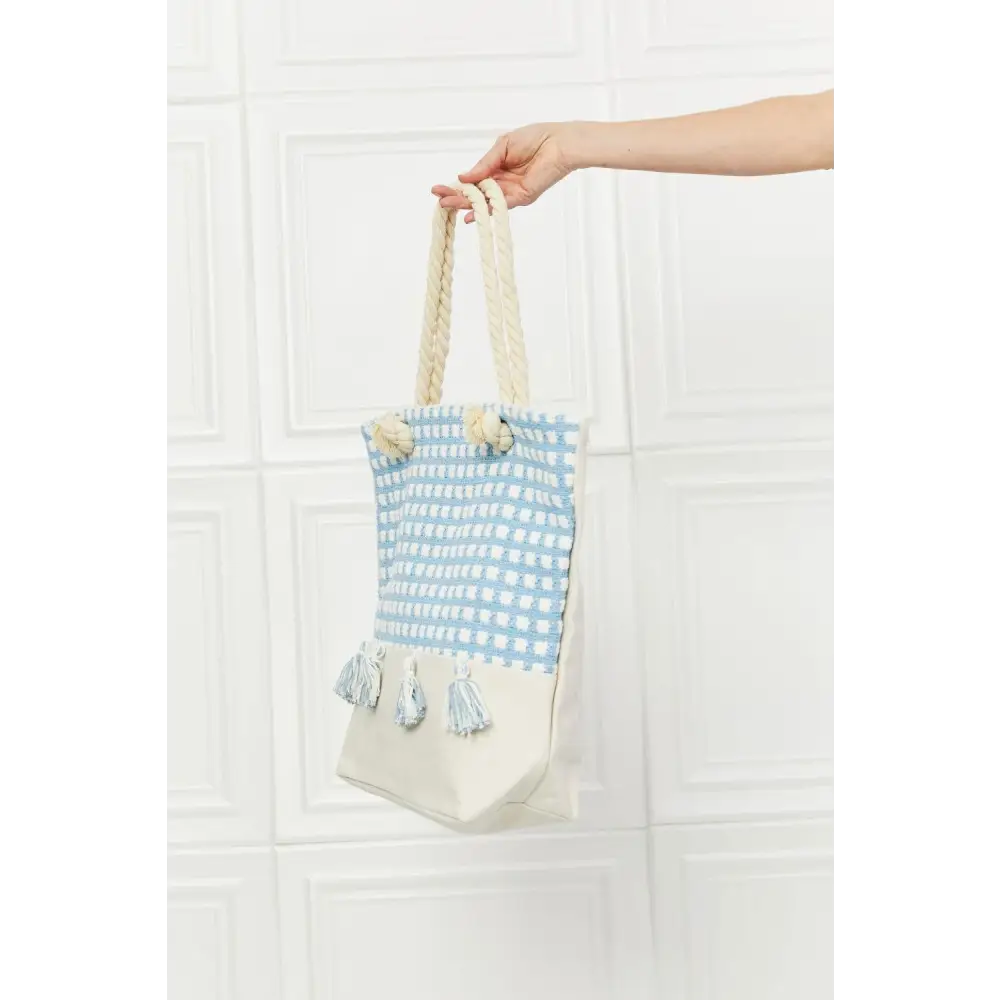 Stylish Justin Taylor Picnic Date Tassel Tote for Summer Adventures