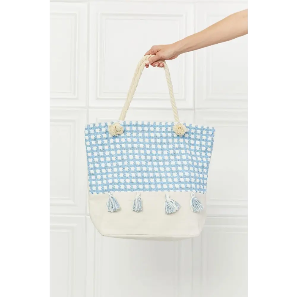 Stylish Justin Taylor Picnic Date Tassel Tote for Summer Adventures