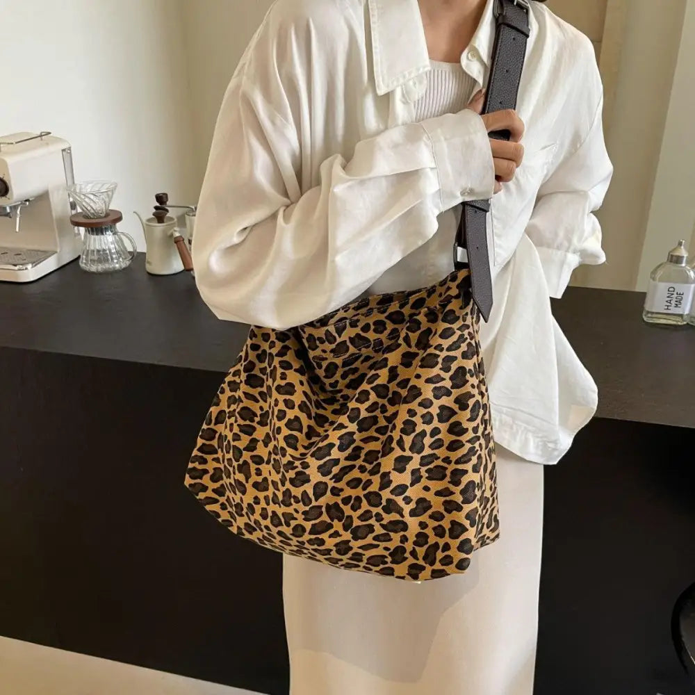 Fierce Leopard Adjustable Strap Tote Bag for Wild Style