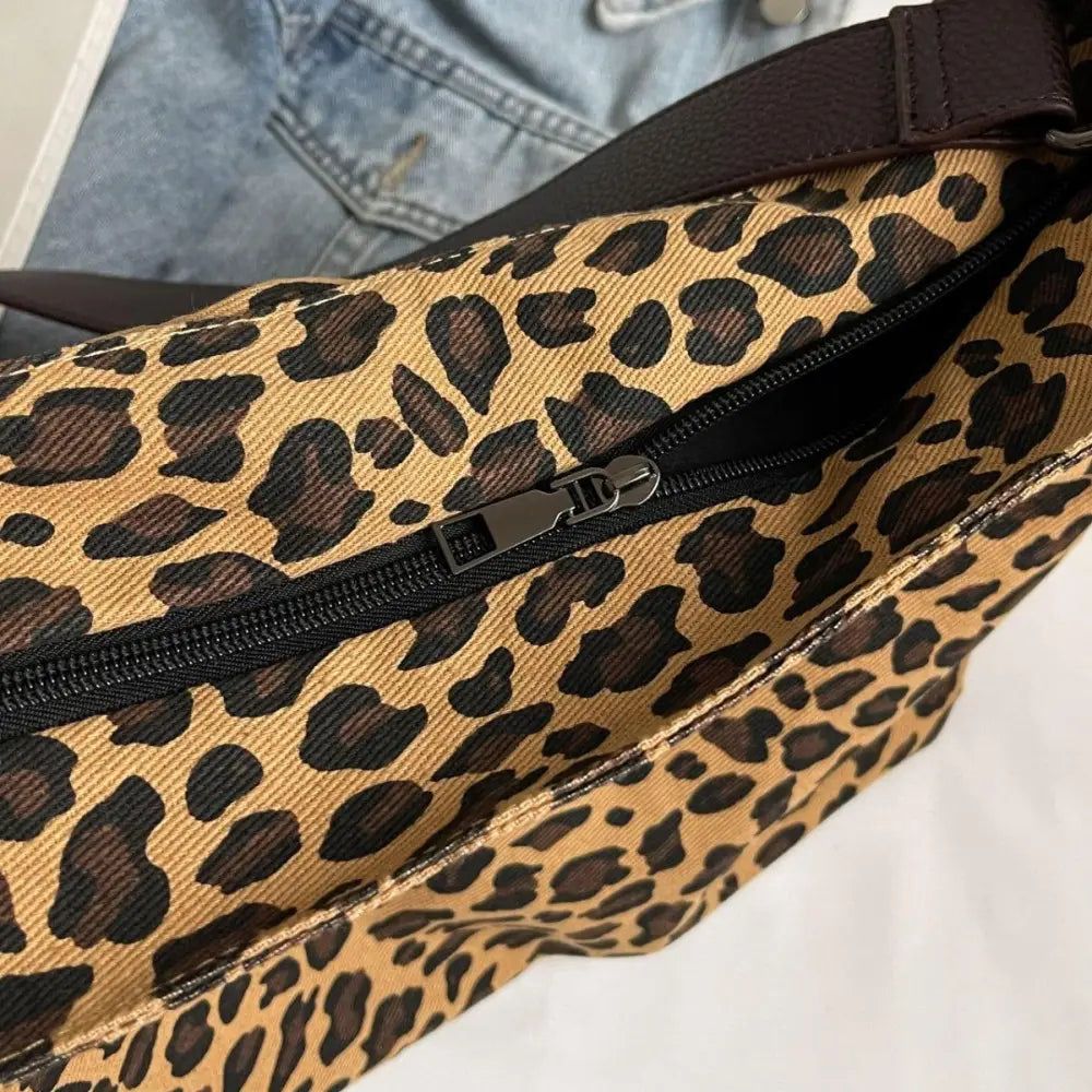 Fierce Leopard Adjustable Strap Tote Bag for Wild Style