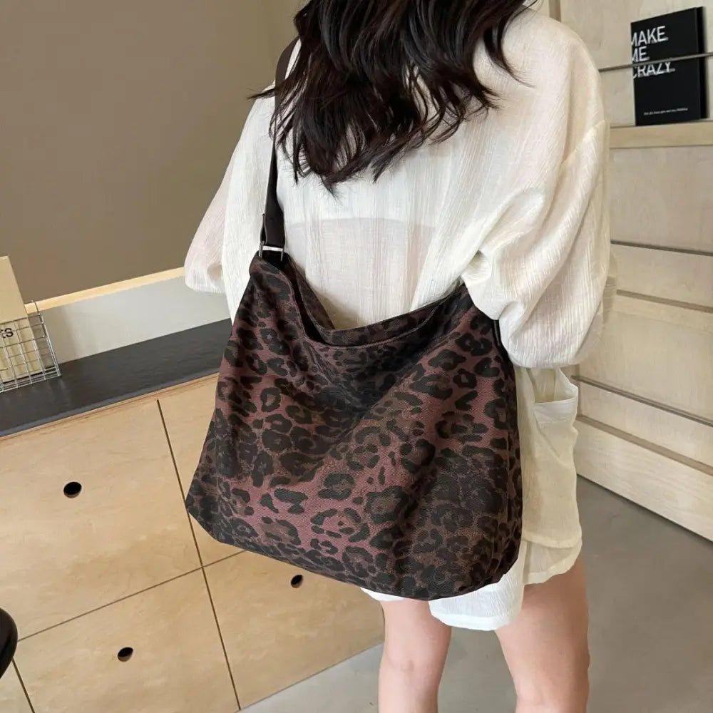 Fierce Leopard Adjustable Strap Tote Bag for Wild Style