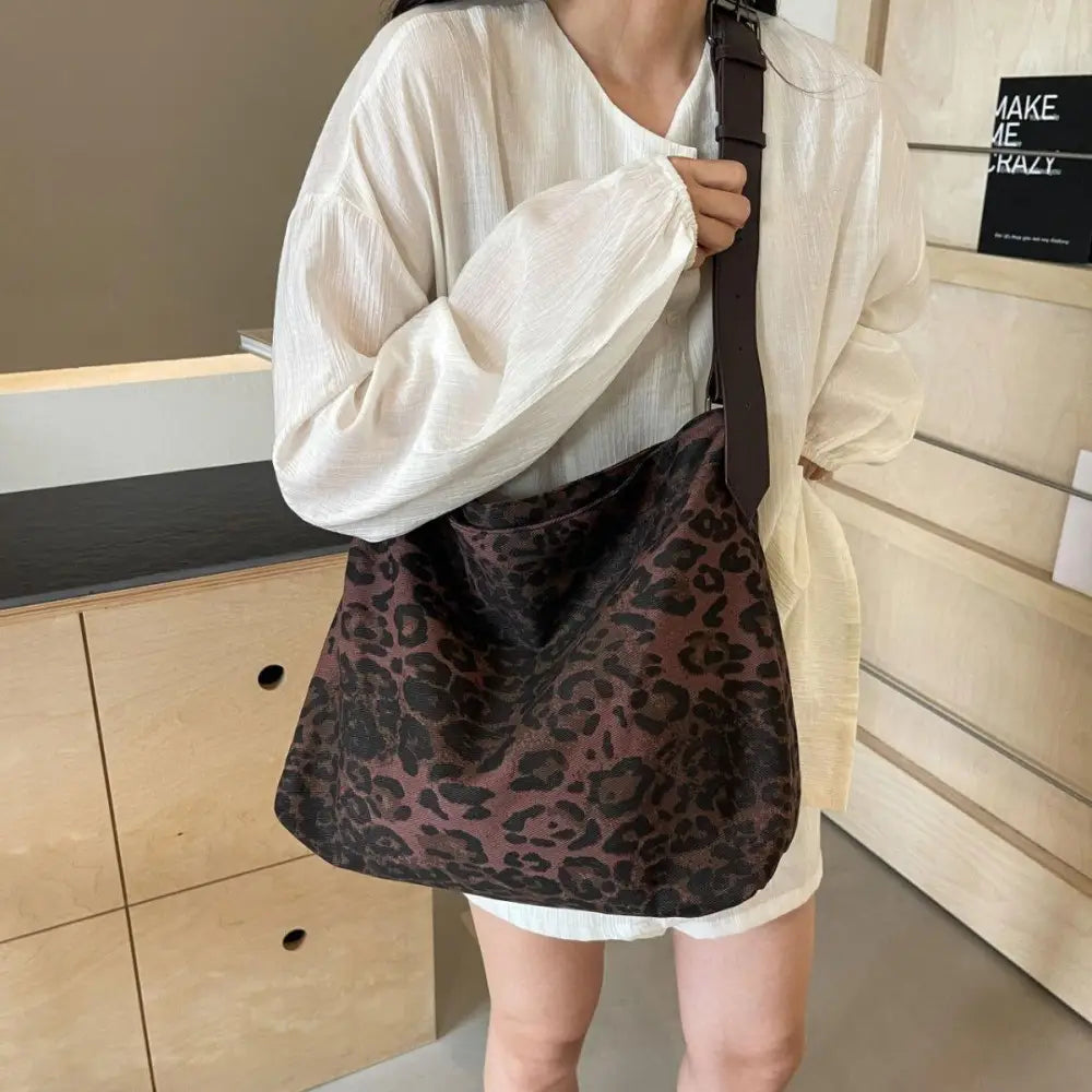 Fierce Leopard Adjustable Strap Tote Bag for Wild Style