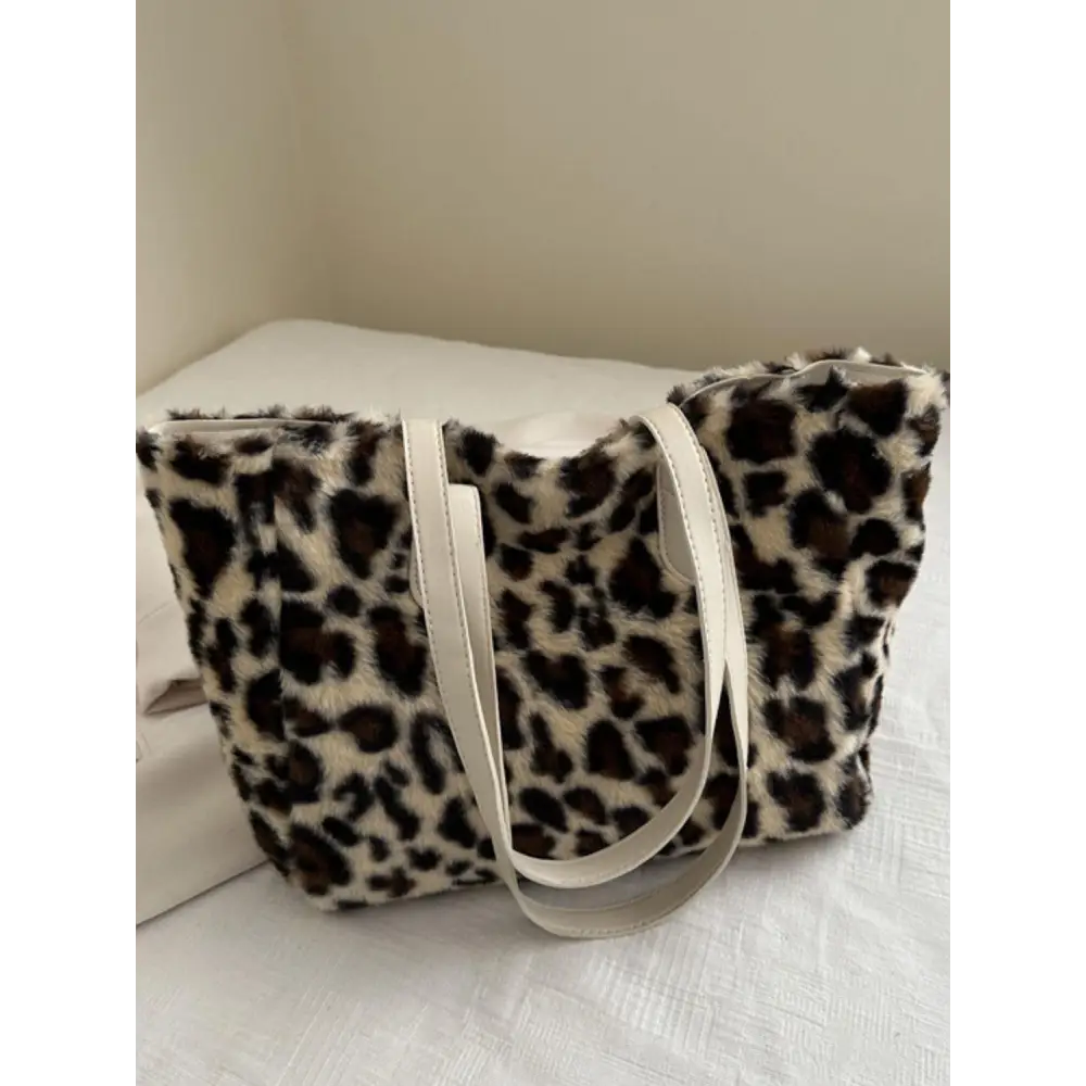 Bold Leopard Fluff Tote Bag