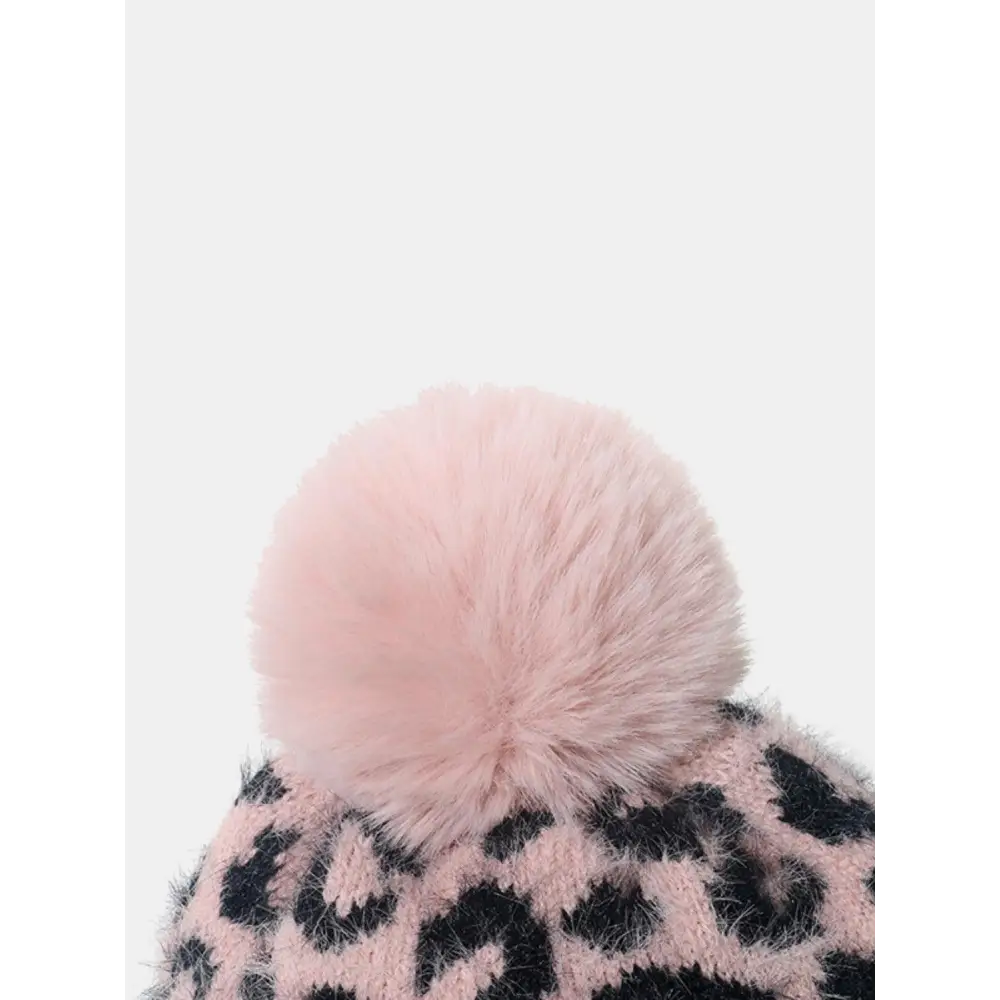 Stylish Leopard Hat with Pompom Delivers Wild Charm