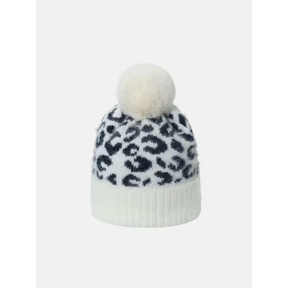 Stylish Leopard Hat with Pompom Delivers Wild Charm