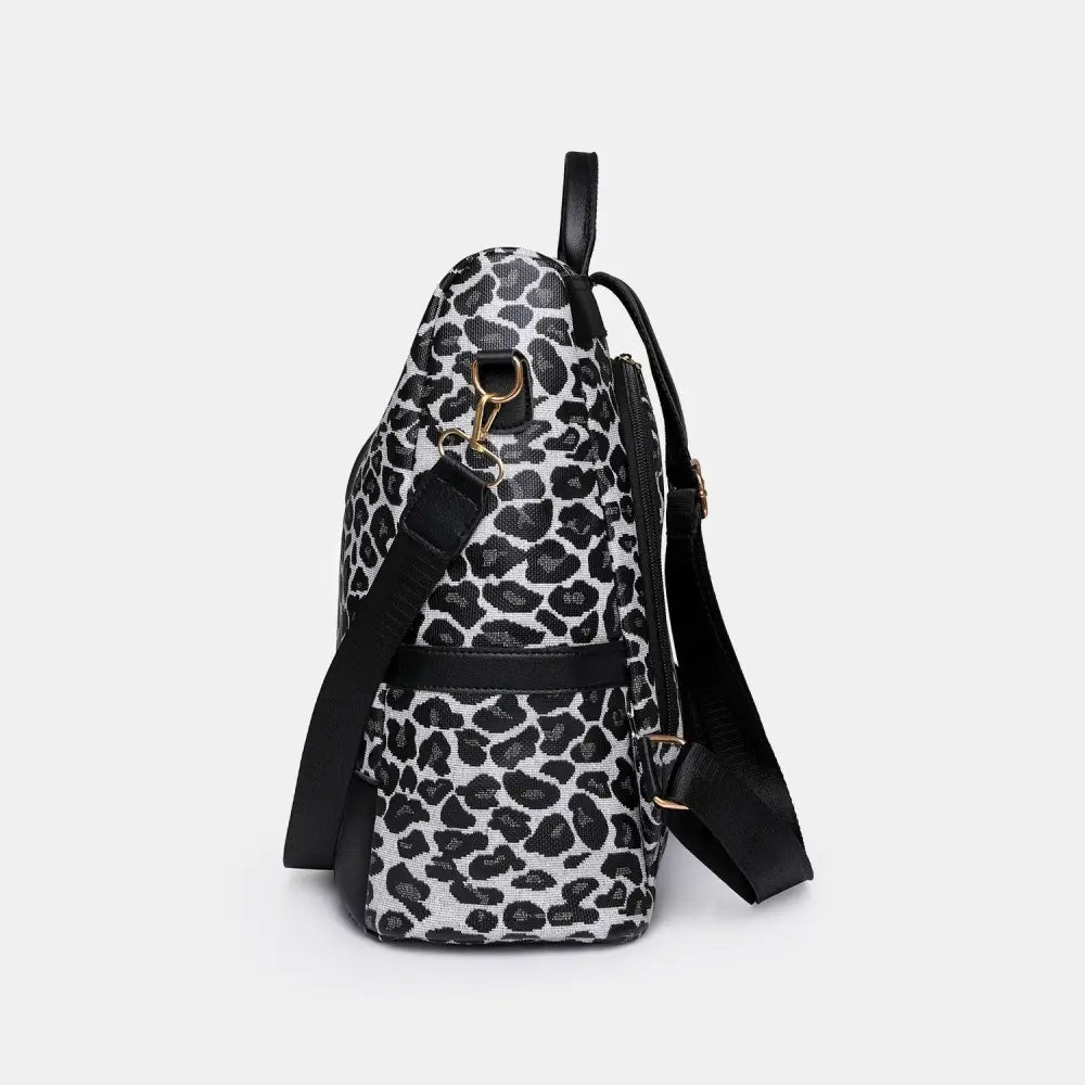 Stylish Yeppi Leopard PU Leather Backpack for Trendy Adventurers