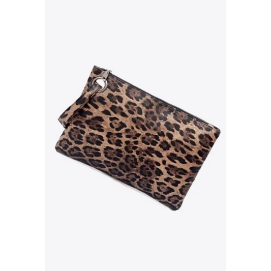 Leopard PU Leather Clutch - CM Fashion