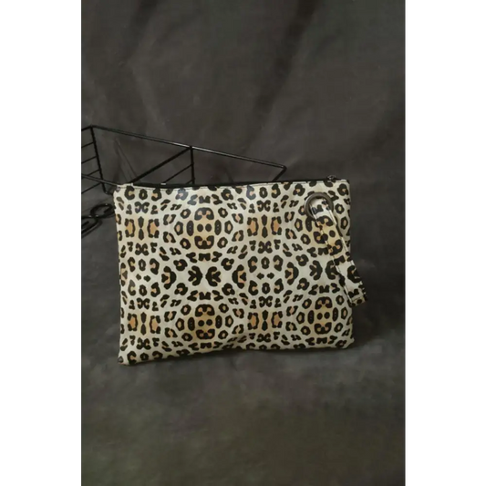 Leopard PU Leather Clutch - CM Fashion